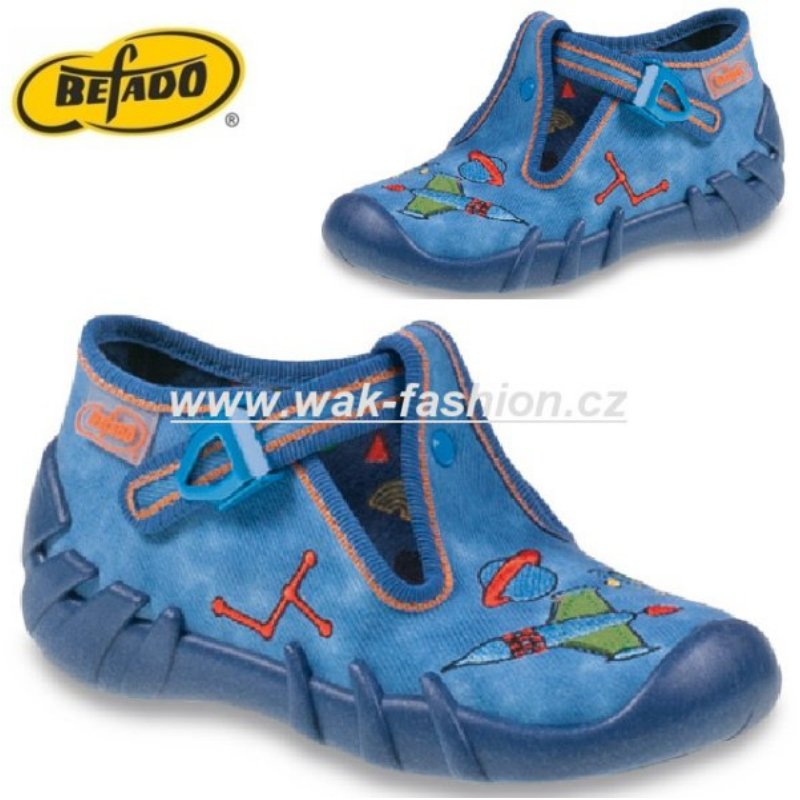 CHLAPECKÉ BAČKORY BEFADO SPEEDY 110P315 MODRÁ