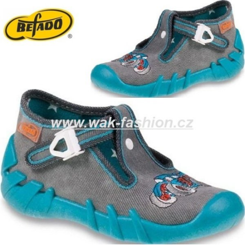 CHLAPECKÉ BAČKORY BEFADO SPEEDY 110P314 ŠEDÁ