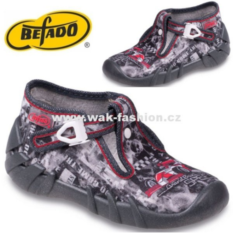 CHLAPECKÉ BAČKORY BEFADO SPEEDY 110P235 VEL. 25 ŠEDÁ