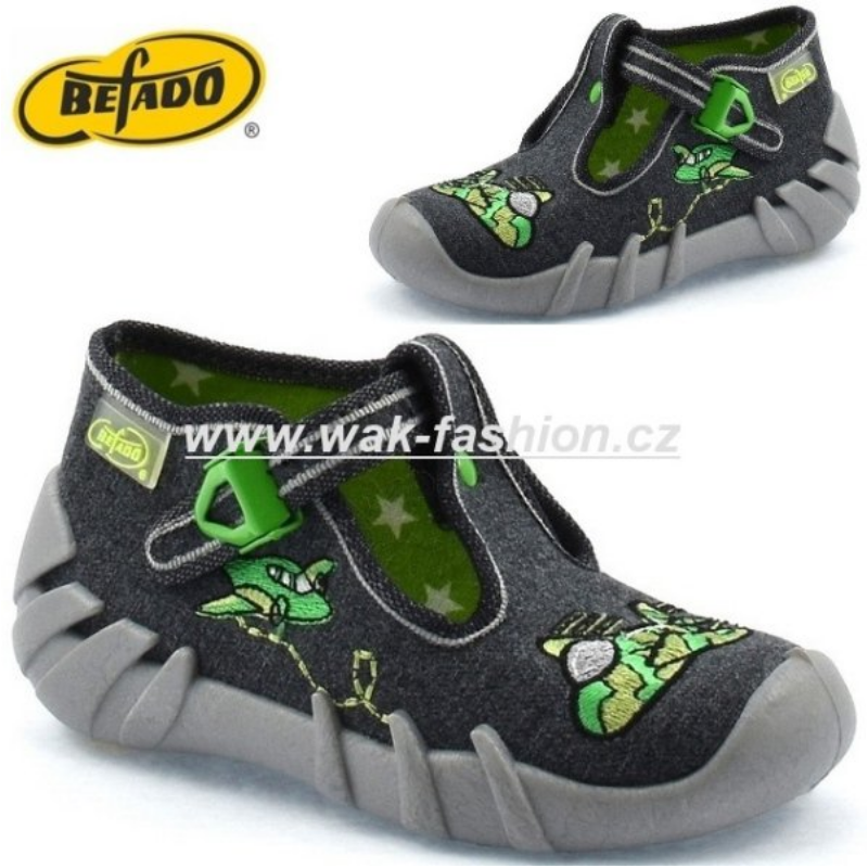 CHLAPECKÉ BAČKORY BEFADO SPEEDY 110P279 VEL. 23 ŠEDÁ