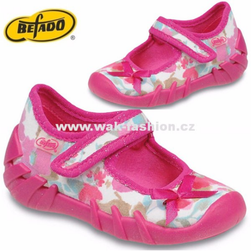 DÍVČÍ BAČKORY BEFADO SPEEDY 109P122 VEL. 23 RŮŽOVÁ