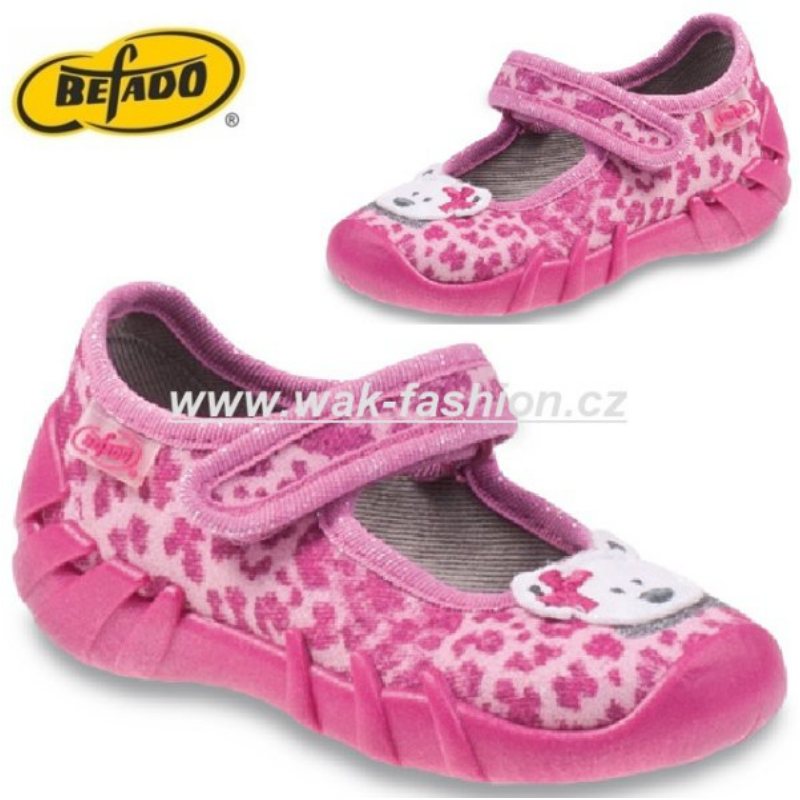 DÍVČÍ BAČKORY BEFADO SPEEDY 109P156 VEL. 25 RŮŽOVÁ