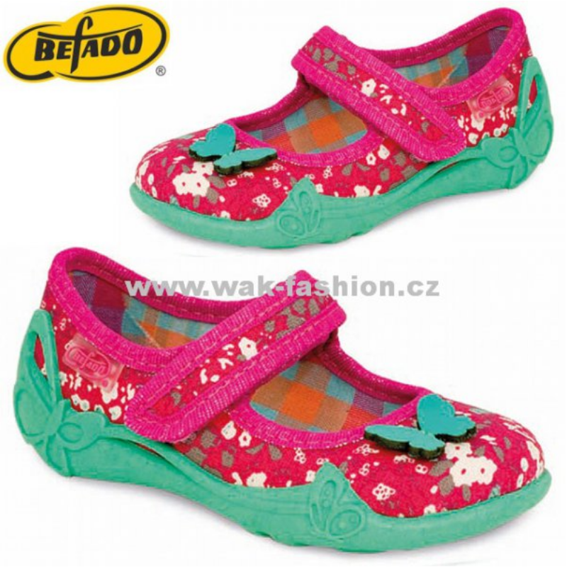 BALERÍNKY BEFADO 332P006 VEL. 22 RŮŽOVÁ