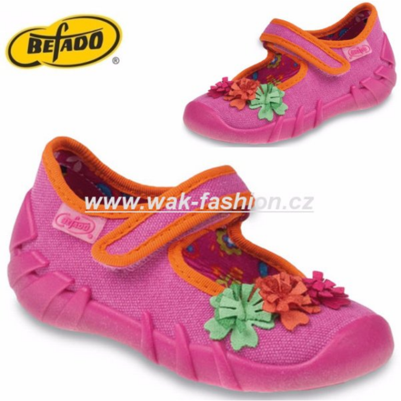 DÍVČÍ BAČKORY BEFADO SPEEDY 109P139 RŮŽOVÁ