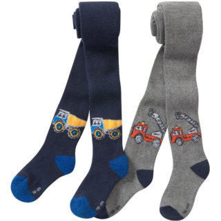CHLAPECKÉ PUNČOCHÁČE TOPOLINO VEL. 122/128 MODRÁ ŠEDÁ