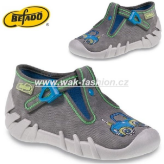 CHLAPECKÉ BAČKORY BEFADO SPEEDY 110P316 VEL. 25,26 ŠEDÁ