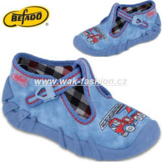 CHLAPECKÉ BAČKORY BEFADO SPEEDY 110P343 VEL. 24 MODRÁ