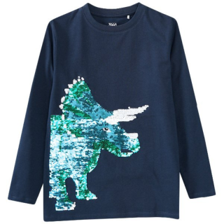 CHLAPECKÉ TRIČKO YIGGA DINO VEL. 158/164 MODRÁ