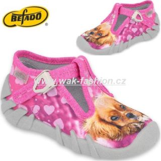 DÍVČÍ BAČKORY BEFADO SPEEDY 110P415 VEL. 24,26 RŮŽOVÁ