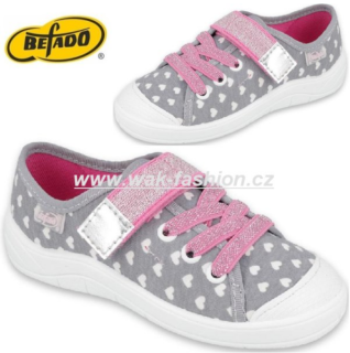 DÍVČÍ TENISKY BEFADO TIM 251X159 VEL. 28  ŠEDÁ